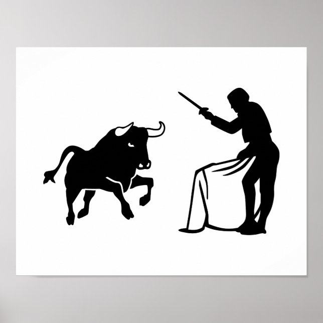 Matador bull fighting poster (Framsidan)