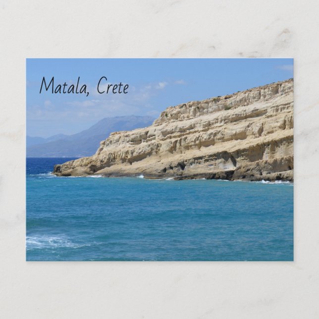 Matala Cliff Caves Vykort (Framsida)