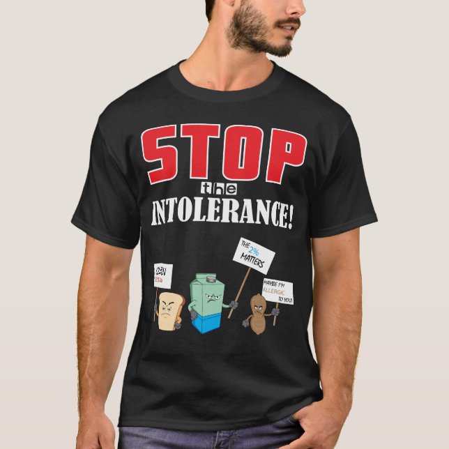 Matallergier stoppar intoleransen - Glutenmjölk T Shirt (Framsida)