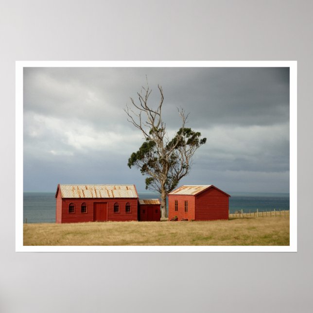 Matanaka Farm Byggnad Privy Schoolhouse Poster (Framsidan)