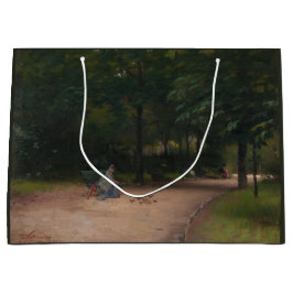 Matande av fåglar i parken (av Paul Peel)