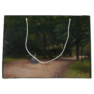 Matande av fåglar i parken (av Paul Peel)