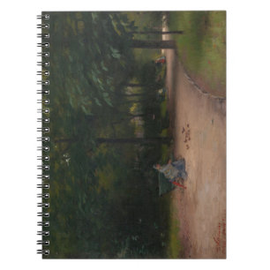 Matande av fåglar i parken (av Paul Peel) Anteckningsbok