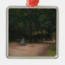 Matande av fåglar i parken (av Paul Peel)