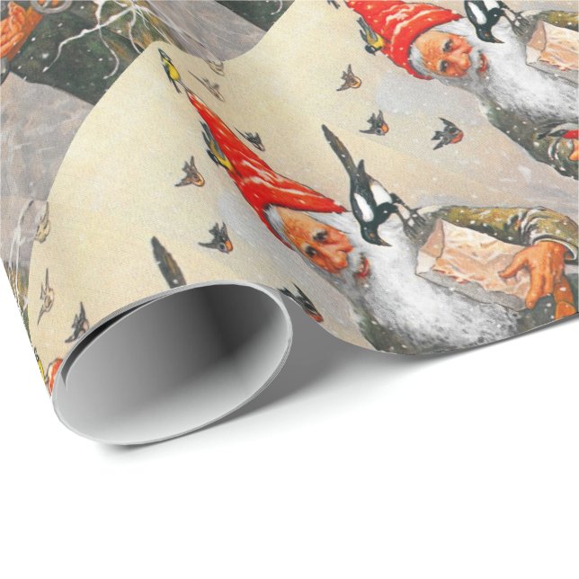 Matande av fåglar presentpapper (Rullad Hörn)
