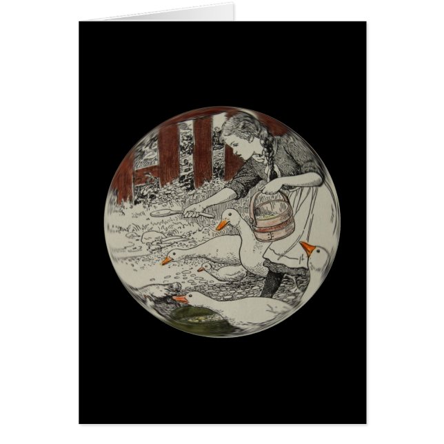 Matande av fjäderfäcirkulationen hälsningskort (Framsidan)