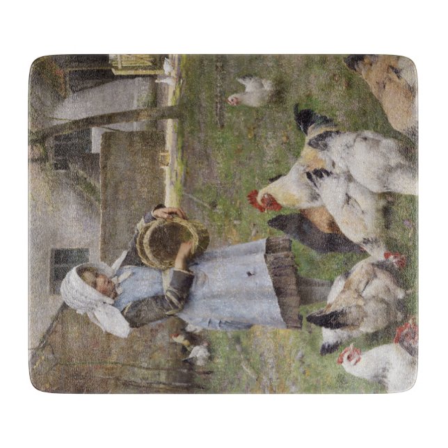 Matande av kycklingar (av Walter Frederick Osborne (Framsidan)