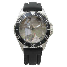 Matande av kycklingar (av Walter Frederick Osborne Armbandsur