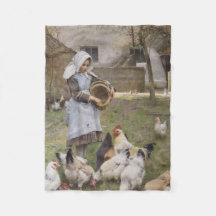 Matande av kycklingar (av Walter Frederick Osborne