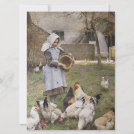 Matande av kycklingar (av Walter Frederick Osborne Kort