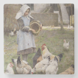 Matande av kycklingar (av Walter Frederick Osborne Stenunderlägg