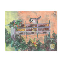 Matande fågelvykort för Helgdag