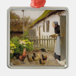 Matande höns (med H.A. Brendekilde) Julgransprydnad Metall