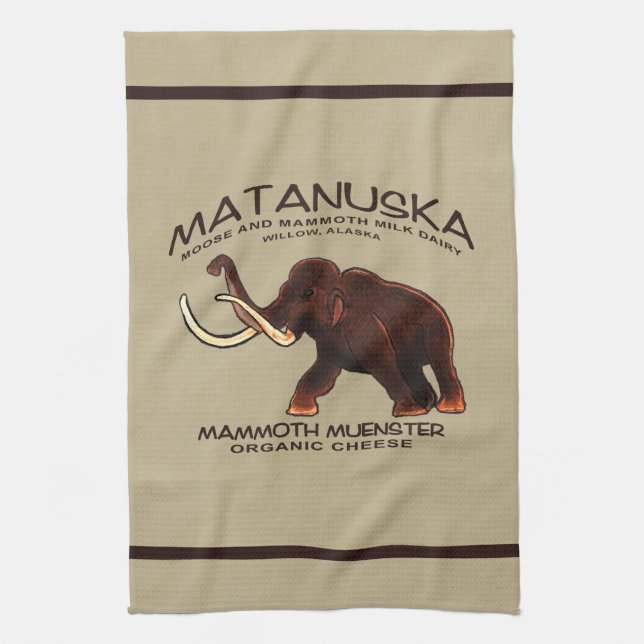 Matanuska Mammoth Muenster Cheese Kökshandduk (Vertikal)