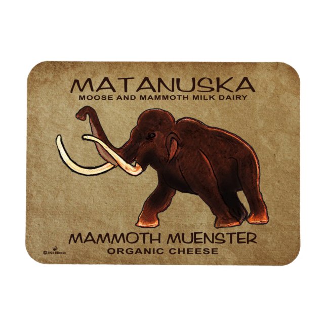 Matanuska Mammoth Muenster Cheese Magnet (Horisontell)