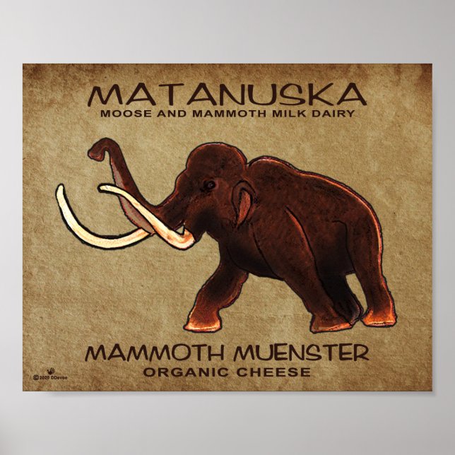 Matanuska Mammoth Muenster Cheese Poster (Framsidan)