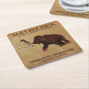 Matanuska Mammoth Muenster Cheese Underlägg Papper Kvadrat