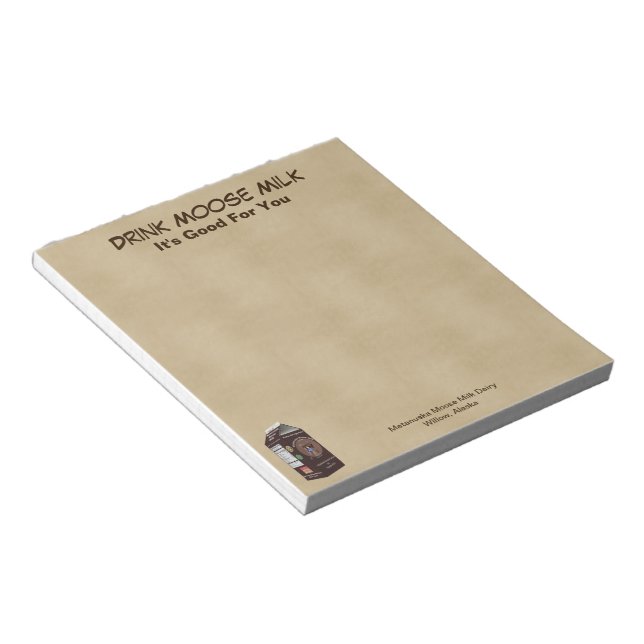 Matanuska Moose Mjölk Anteckningsblock (Vinklad)