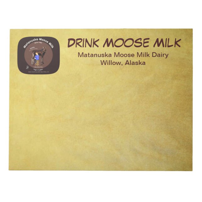 Matanuska Moose Mjölk Anteckningsblock (Framsida)