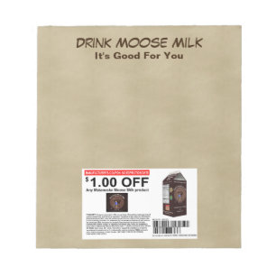 Matanuska Moose Mjölk Coupon Anteckningsblock
