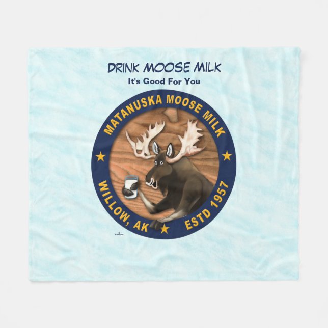 Matanuska Moose Mjölk Fleecefilt (Framsidan (Horisontell))