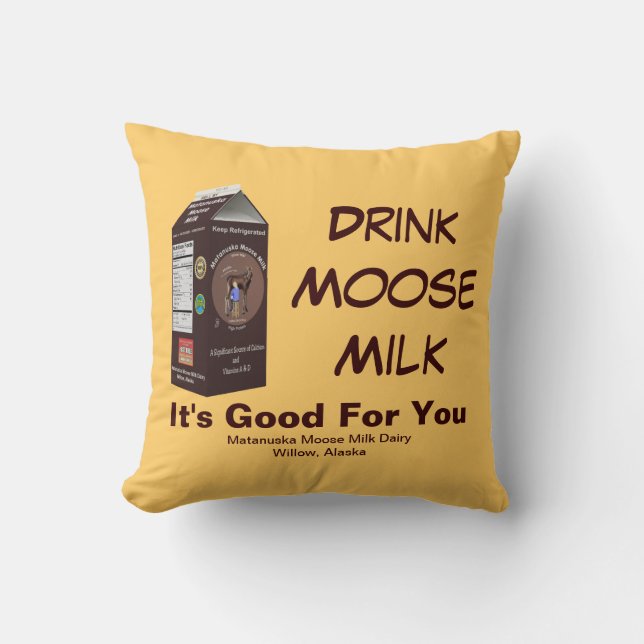 Matanuska Moose Mjölk Kudde (Framsida)