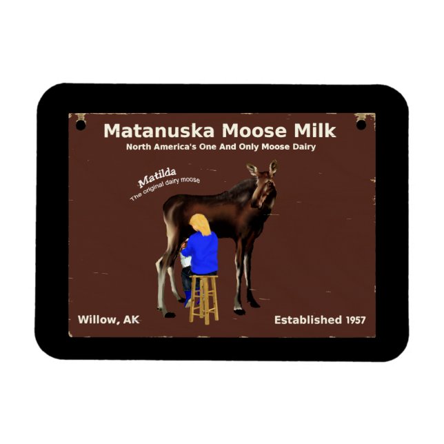 Matanuska Moose Mjölk Magnet (Horisontell)