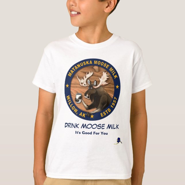 Matanuska Moose Mjölk T Shirt (Framsida)