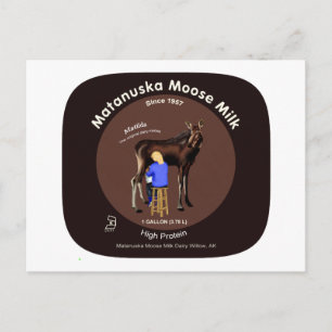 Matanuska Moose Mjölk Vykort