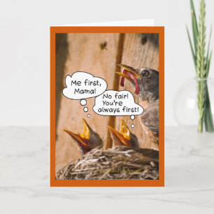 Matar Mors dag-kortmallen BabyBirds Funny Kort