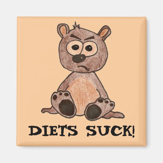 Matar suger! Grumpy Little Bear Unge Magnet (Framsidan)