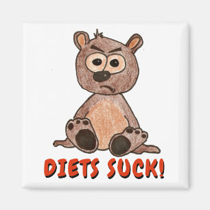 Matar suger! Grumpy Little Bear Unge Tecknad Magnet