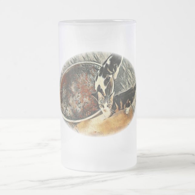 Matar tid! frostat ölglas (Center)