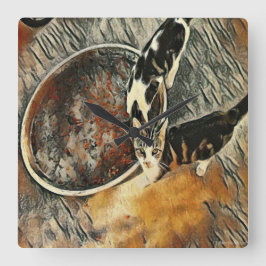 Matar tid! fyrkantig klocka