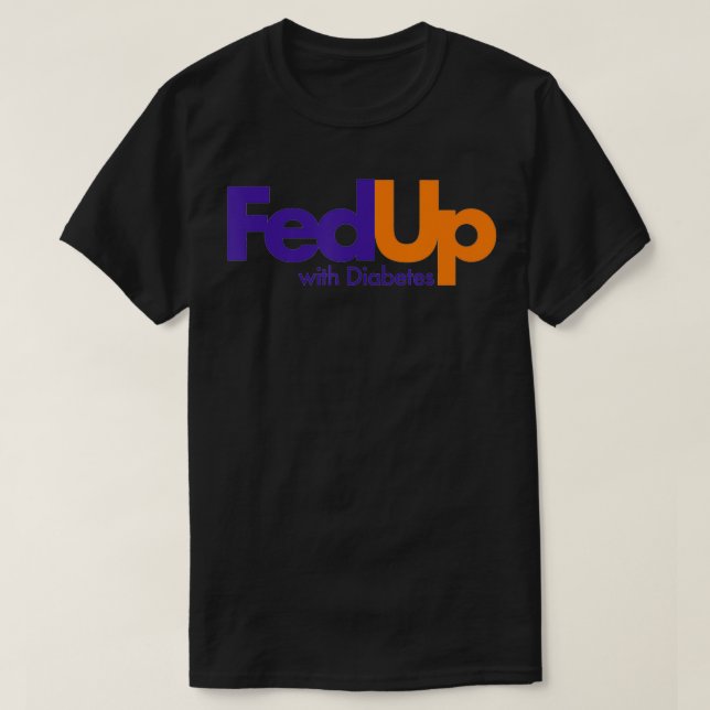 Matat med Diabetes Funny T Shirt (Design framsida)