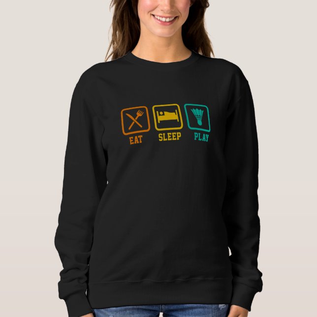Matat viloläge Spela upp Badminton Player Shuttlec T Shirt (Framsida)