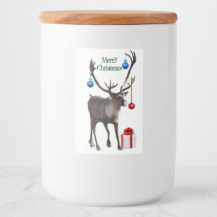 Matbehållaretikett 2 x 3 av riendeer mat etikett