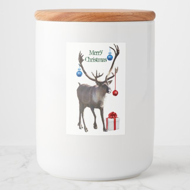 Matbehållaretikett 2 x 3 av riendeer mat etikett (Framsida)