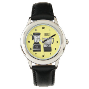 Matberedare & blender tecknad illustration armbandsur