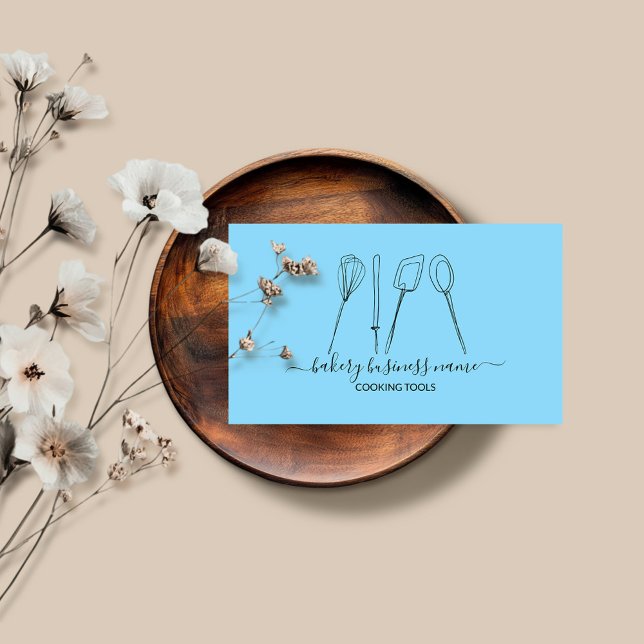 Matblått för bakverk i verktyg visitkort (Skapare uppladdad)