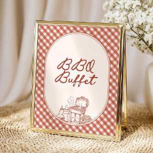 Matbuffé Baby Q BBQ Par Baby Shower Poster