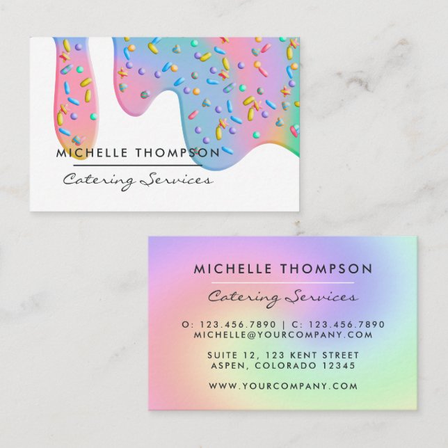 Matcateringstjänster Visitkort (Fram/baksida)