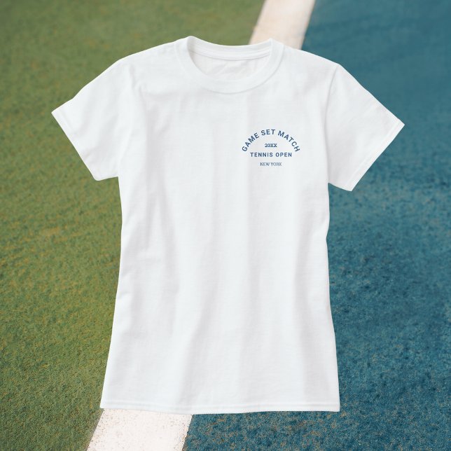 Match Blue Vapensköld Womens Tennis Whites T Shirt (Skapare uppladdad)
