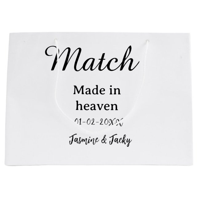 Match made in heaven add name date simple calligra (Framsidan)