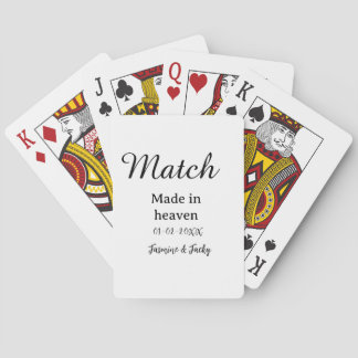 Match made in heaven add name date simple calligra casinokort