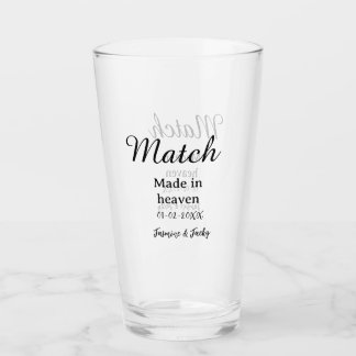 Match made in heaven add name date simple calligra glaskopp