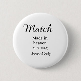 Match made in heaven add name date simple calligra knapp
