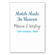 Match made in heaven blå svart parnamn datum