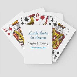 Match made in heaven blå svart parnamn datum casinokort