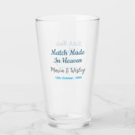 Match made in heaven blå svart parnamn datum glaskopp
